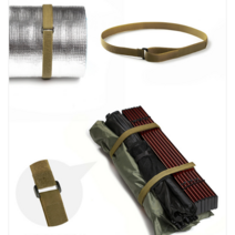 캠핑 스트랩 벨크로 찍찍이 침낭 이불 돗자리 매트 압축고정 수납 웨빙 끈 벨트 밴드 2개, 올리브