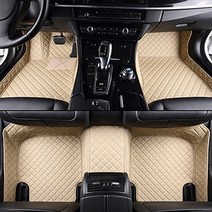 카 차량 매트 메르세데스 벤츠 자동차 맞춤형 바닥 매트 W205 C 클래스 2015-2020 년 인테리어 세부 사, 07 beige