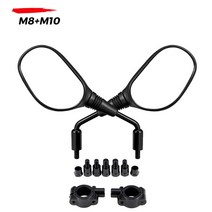 ATV 부품 쿼드 오토바이 백미러 8MM 10MM 스포츠맨용 ATV 250cc Can-am 야마하 랩터 700 CFMOTO, 02 M8 M10