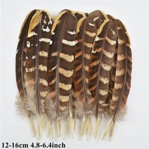 도매 천연 공작 꿩 깃털 작은 닭 거위 플라이 묶는 재료 수공예 액세서리 장식, 50 Piece, Size 12-16CM