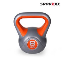 스포빅스 스포빅스PVC스타일케틀벨8kg 단품, 8kg, 그레이오렌지, 1개