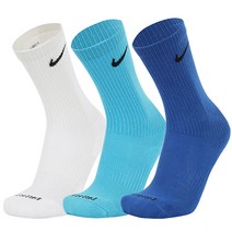 [나이키] [정품] 에브리데이 플러스 쿠션 크루 삭스 3팩 (SX6888-963), 스타일번호:SX6888-963 / 사이즈:24(M)