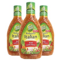 위시본 로부스토 이탈리안 드레싱 볼드 마늘 맛 글루텐 프리, 3개, 444ml