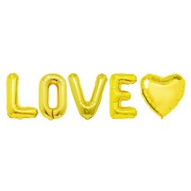 고백하는날 love은박 숫자 이니셜 백일상 100일 기념일 하트 풍선세트, 1set, 07.골드LOVE♥