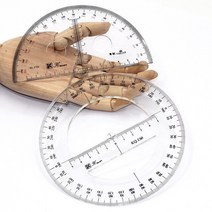 도매 15cm 드로잉 디자인 눈금자 풀 서클 각도기 포인터 측정기 반원 각도, [01] 15cm protractor-2PCS