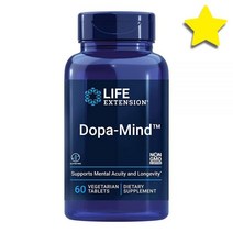 라이프익스텐션 Dopa Mind 도파민 수준 및야생 녹색 귀리 추출물 식물성 베지캡슐 60정, 60.0 Servings (Pack of 1)