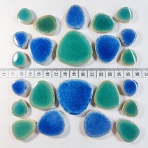 4oz/114g 멀티 모양 도자기 모자이크 타일 5mm/0.18 인치 두께 Ovoid/다각형/원형/정사각형 세라믹 DIY 공예 재료, [01] 4oz-114g, [39] Polygon Porcelain