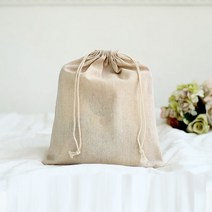 디더스트백 08 무지 삼베 면 주머니 50장, 베이지 6호_17X23(50장)