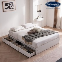 잉글랜더 케이크 무헤드 수납 침대(쟈가드 포켓매트-Q), 단품