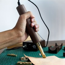 가죽 공예 인두 크리저 전기 크리져 가정용 핸드미싱 가죽 공방 가죽공예 도구 수동 입문자 전문가용, 1mm크림프헤드