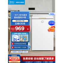 소형냉동고 서랍형냉동고 가정용 서랍식 40 50 100 200 리터 Midea 100L 레트로 냉동고 소형 상업용 네거티브 30 급속 냉장고 이중 목적, [01] 하얀색