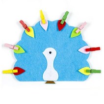 몬테소리 교육용 DIY 직조 천 장난감 신제품 조기 교육 완구 수학 보조, [11] Diy peacock
