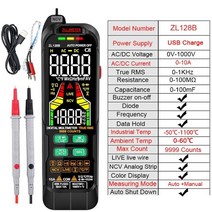 멀티미터 멀티테스터기 전기 접지 테스트기 zl128b 스마트 충전 usb ac dc 펜, zl128b USB 충전