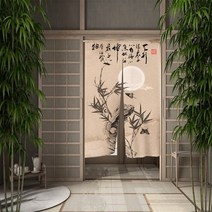 중문커튼 방풍 비닐 커튼 자석형 방한문 중문중국어 잉크 대나무 그림 스타일 일본어 분할 출입구 커튼 파, 03 CLX00273_09 120x200cm