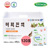 강원식품 더덕진액 4박스(120포), 120개, 100ml