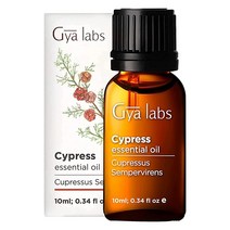 Gya Labs 순수 사이프러스 에센셜 오일 (10ml) - 정맥류 디퓨저 및 아로마테라피용 100% 천연 치료 등급 사이프러스 오일 에센셜 오일