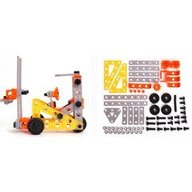 과학놀이 기중기 크레인 지게차 모형조립 판블록 수준있는 복잡한 교구용 아빠선물