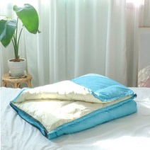 캠핑 거위털 구스 침낭 이불, 스카이블루, 1개