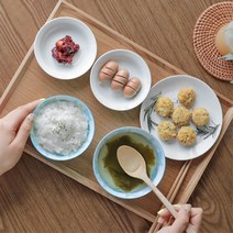 자취생 싸고예쁜그릇 플레이팅 밥공기 면기 5P 도자기, 대접 핑크 5P