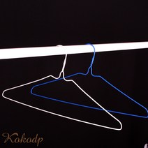 코코디피 100개묶음 세탁소 옷걸이 옷거리 도매 대량구매 옥거리 철사, 파란색