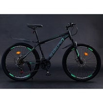 산악자전거 입문용 MTB 하이브리드 30단 26인치 27.5인치, 블랙그린 - 스포크휠