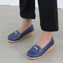 [슈벨] 골드장식 통굽 여성로퍼 마리아