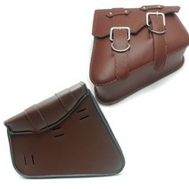 할리데이비슨 새들백 안장 가방 가방 pu 가죽 측면 도구 가방 수하물 왼쪽 xl 호환품, 갈색