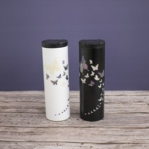 나빌레라 국산 스테인리스 자개텀블러(나비숲) 500ml 화이트컬러 추가, 화이트