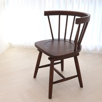 파스텔우드 윈저 원목 카페 식탁 인테리어 회전의자, 브라운