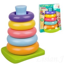 리시안제이 고리 링 끼우기 5P 돌아기 장난감 6개월 아기 장난감