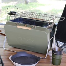 접이식 캠핑 화로대 숯불 바베큐그릴 개인 미니화로 스몰, 1개