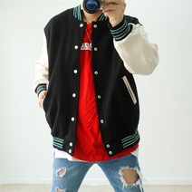 봄신상 스타디움 배색 라인 야구점퍼 (XL~3XL) 빅사이즈점퍼