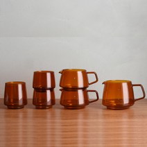 킨토 세피아 카페 내열유리 텀블러 370ml / 커피잔 / 찻잔 / 물, 단품