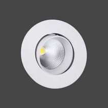 황제라이팅 EL-917 LED COB 3인치 플리커프리 매입등 다운라이트, 백색바디, 주광색 5700K 하얀빛