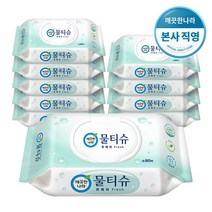 [깨끗한나라] 프레쉬 물티슈 캡형 80매 x 10팩, 없음