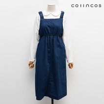 코인코즈 스퀘어 밴딩 끈 트임 데님 원피스 (IY1AO8160)