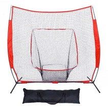 야구 피칭 네트 그물망 연습 소프트볼 피칭망 7x7피트, 레드 스트라이크 넷