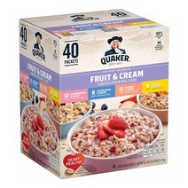 [미국직구] 퀘이커 인스턴트 오트밀 과일크림 버라이어티팩 40개입 1.2kg
