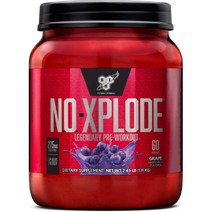 BSN 노익스 플로드 프리워크아웃 운동전 헬스 부스터 파우더 1.11KG 60서빙, 그레이프