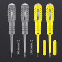 디지털 전압 측정기 겸 드라이버 - 비접촉 전압계 전력 검출기 일체형 전기 테스터기, 그레이 +