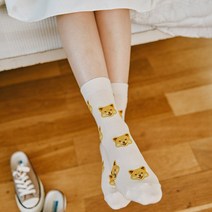 꼬랑내 귀여운 퍼피양말 여자중목 장목 편한양말 미니도그 포인트 양말 WL254