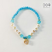 364days 임영웅 굿즈 LOVE HERO 골드 이니셜 하트 크리스탈 비즈팔찌 미스터트롯 임영웅 콘서트팔찌 영웅 팬카페 엄마선물 친구선물 우정팔찌 아이랑커플팔찌, XXL 사이즈(20cm)