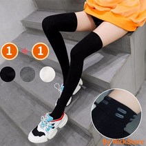 1+1 여성 예쁜다리 오버니삭스 밀림방지 실리콘 패션 데일리 교복 여학생 패션 롱 긴 쫀쫀 니삭스