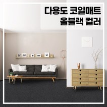 라임 코일 현관 매트 두께 20mm, 올블랙 150x120(cm), 1개