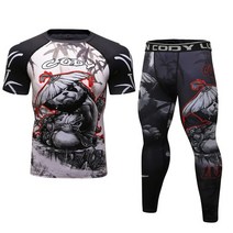 주짓수 도복 유니폼 래쉬가드 경량도복 새로운 복싱 망 무에타이 킥복싱 반바지 스포츠 정장 jiu jitsu 정장 압축 t 셔츠 바지 mma rashguard