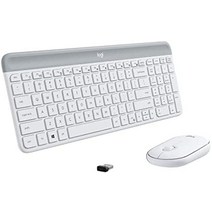 블루투스 키보드 마우스 무선 로지텍 mk470 슬림 및 콤보 - 현대적인 컴팩트 USB, 오프 화이트