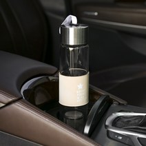 티 거름망 텀블러 유리 차 보온병 티보틀 400ml 베이지, 상세 참조