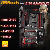 LGA 1151 인텔 Z170 마더보드 ASRock 게임용 K6 DDR4 64GB PCI-E 3.0 M.2 SATA III USB3.0 ATX 6 세대 코어, 한개옵션0