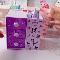 산리오 캐릭터 쿠로미 시나모롤 수납장 보관함 서랍장 소품 보관 케이스 문구 마스킹테이프 정리, 03, 03