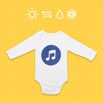 랩바이베이비 긴팔바디수트 특허받은 체온감지 열똑똑아기옷, 나뭇잎 Sprout, 6M